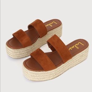 Suede Platform Sandals